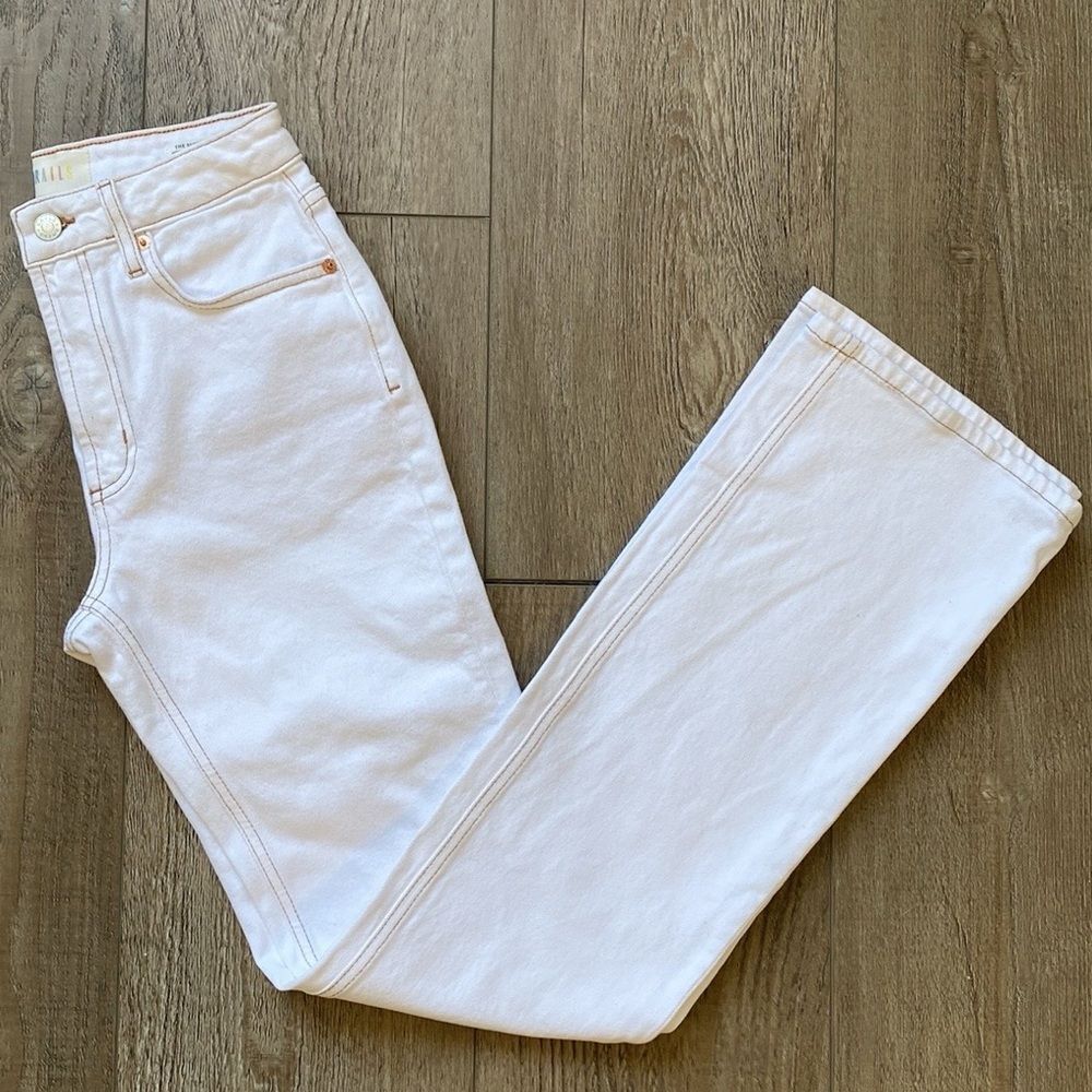 Rails White High-Waist Flare Jeans